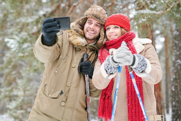 Couple, prendre, selfie, date