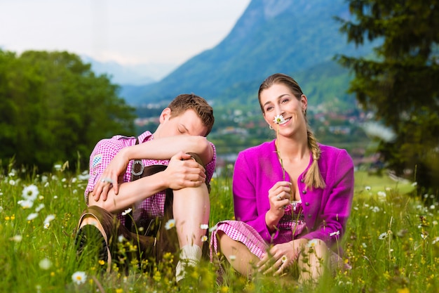 Couple, problèmes, dans, pré alpin