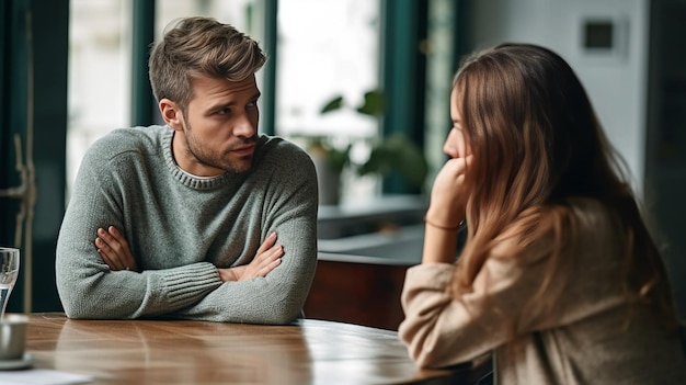 Un couple qui discute. Une femme inquiète. Une IA générative.