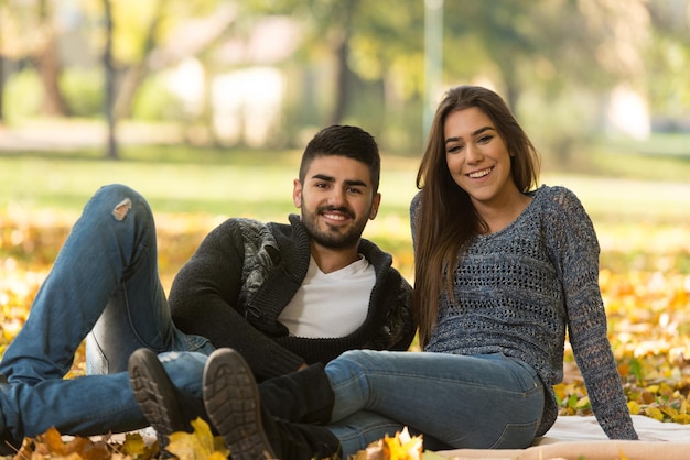 Couple romantique sur une couverture