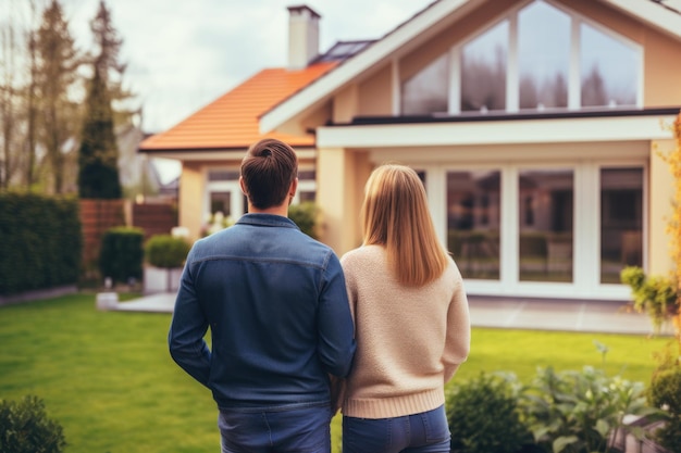 Un couple en train de voir leur nouvelle maison.