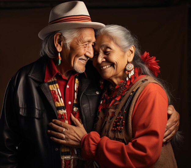 Un couple de vieillards sont souriants