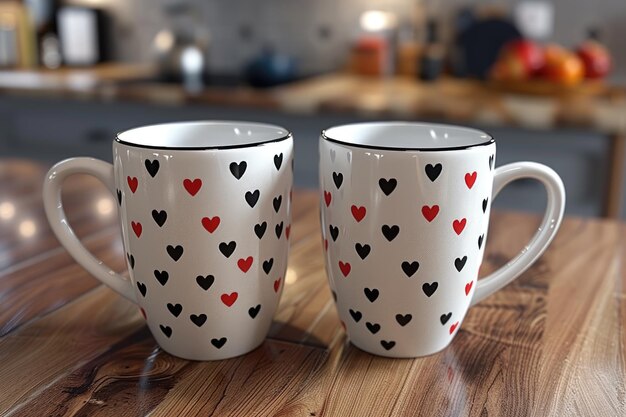 couples romantiques uniques tasses à café ensemble photographie professionnelle