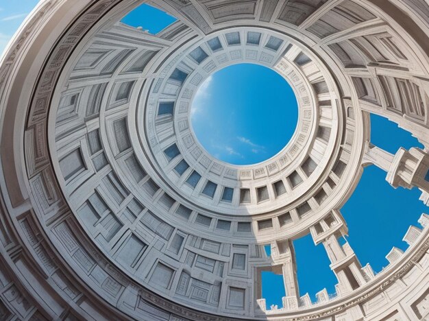 La coupole blanche du Panthéon national à Lisbonne avec un ciel bleu et quelques nuages en arrière-plan