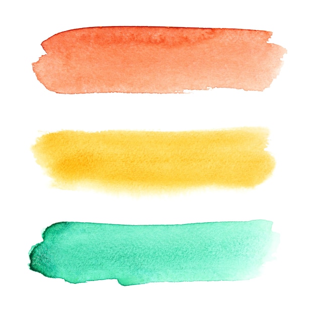 Coups de pinceau aquarelle coloré