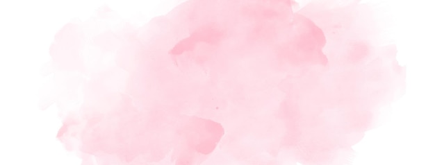 Coups de pinceau aquarelle rose clair sur fond de bannière de papier blanc