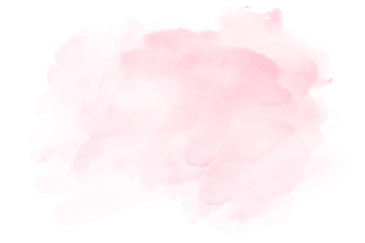 Photo coups de pinceau aquarelle rose clair sur fond de papier blanc