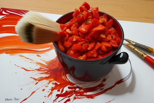 les coups de pinceau artistiques peinture salpicante