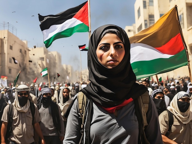 Coups de pinceau des expressions de résilience du mouvement de protestation palestinien