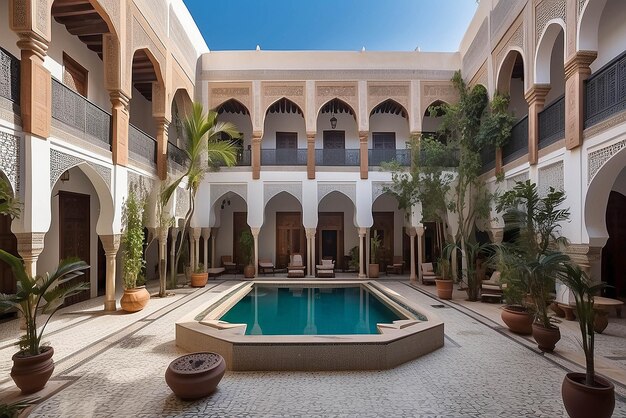 Cour du Riad marocain