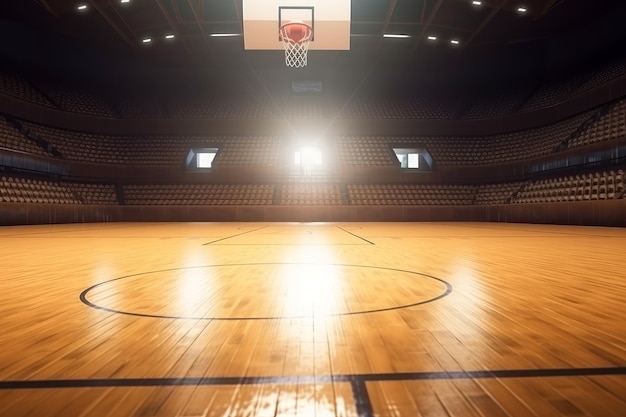 Cour propre de sport de basket Générer Ai