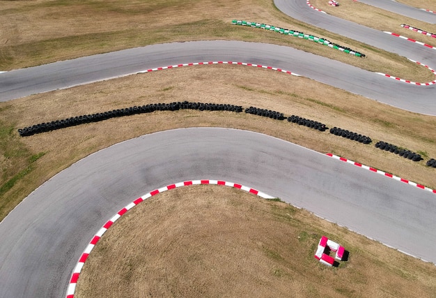 Photo courbes sur piste de karting