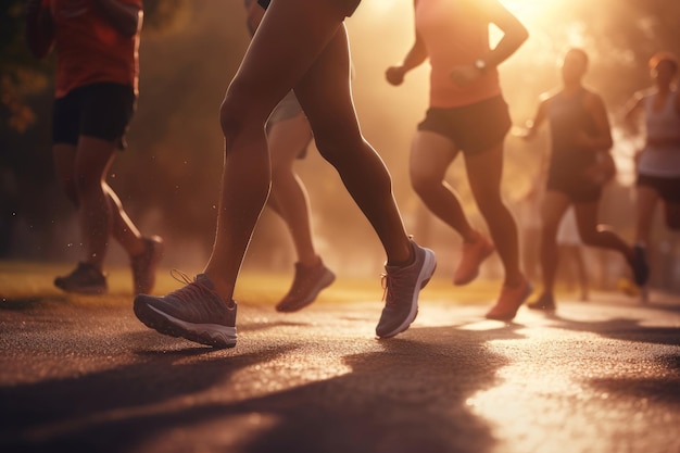 Les coureurs du parc du matin génèrent Ai