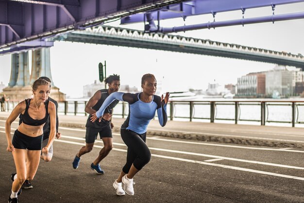 Coureurs s'entraînant à New York