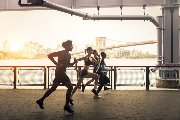 Coureurs s'entraînant à New York