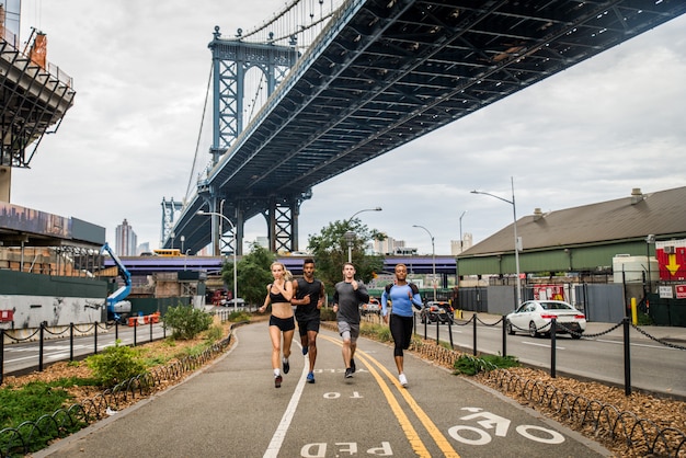 Coureurs s'entraînant à New York