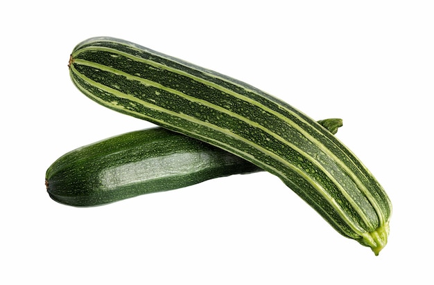 courgettes courgettes ou courgettes isolées sur fond blanc