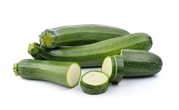 Courgettes, isolé, blanc