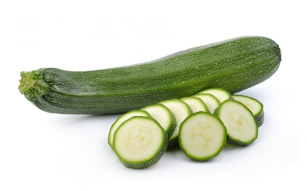Courgettes isolées