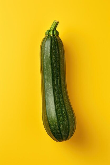 Courgettes jaunes vibrantes sur fond coloré généré par l'IA