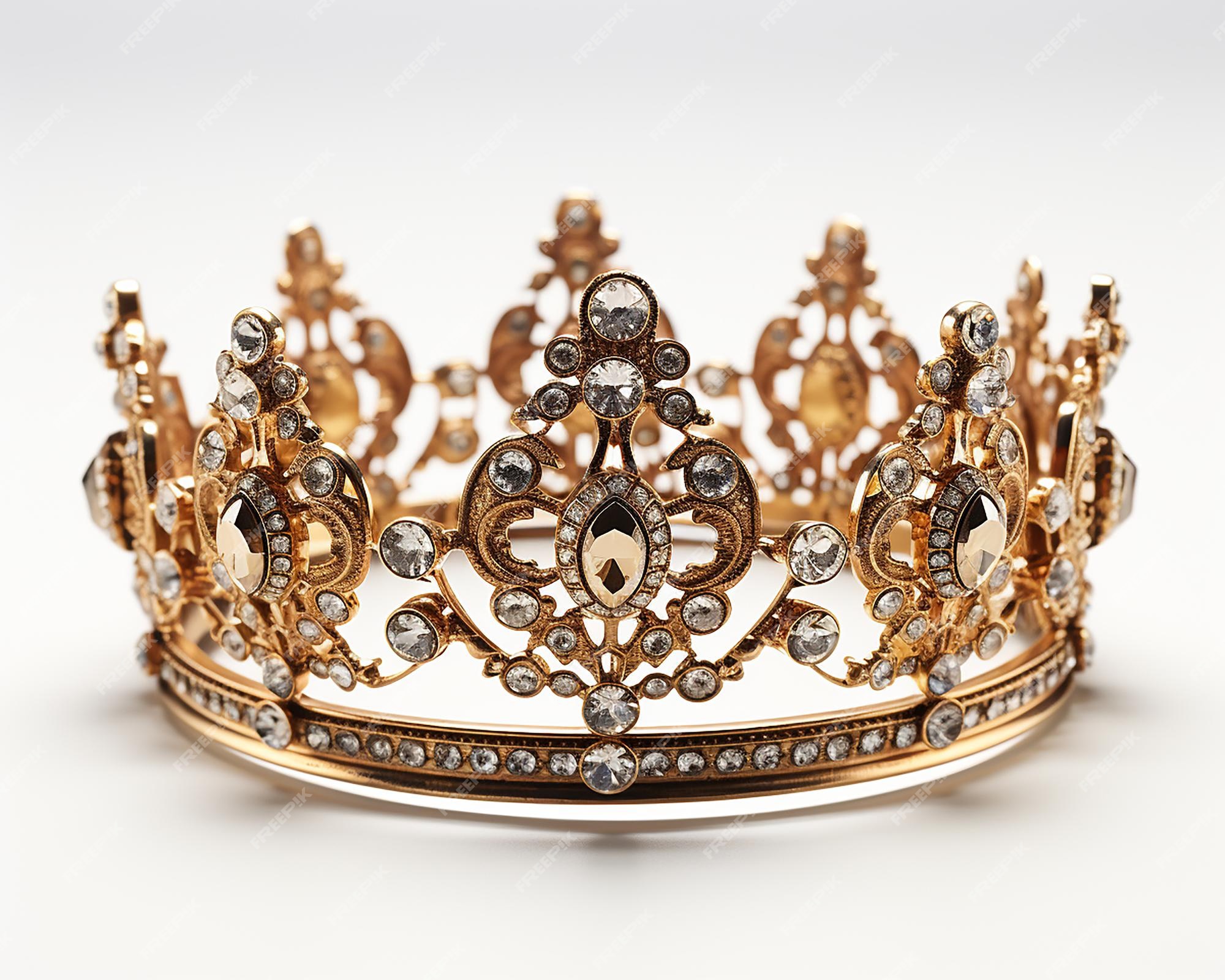 Couronne D'anniversaire De Paillettes D'or Isolée