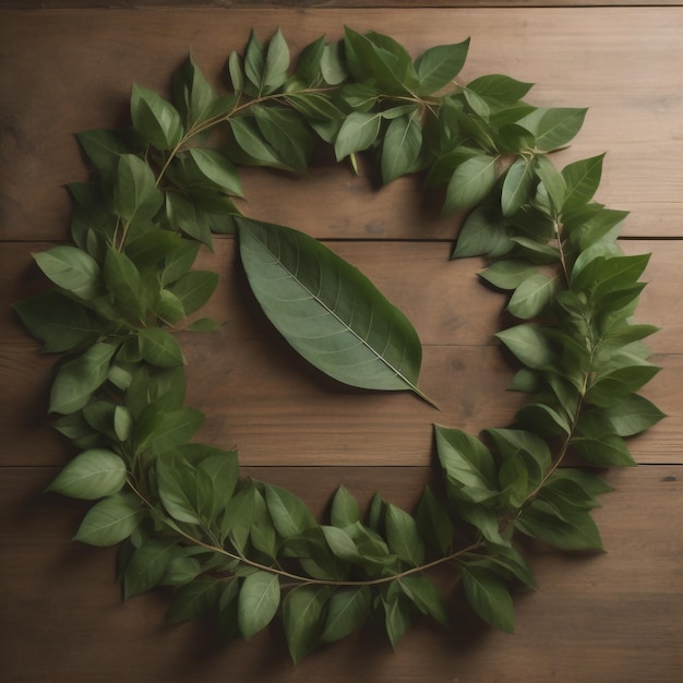 couronne de branches d'eucalyptus