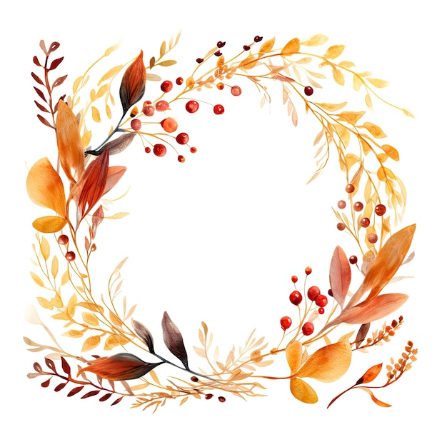 couronne carrée d'aquarelle clipart