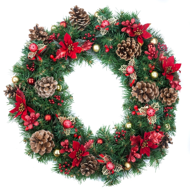 Photo couronne décorative de noël