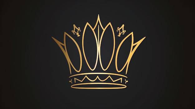 Couronne dorée sur fond noir