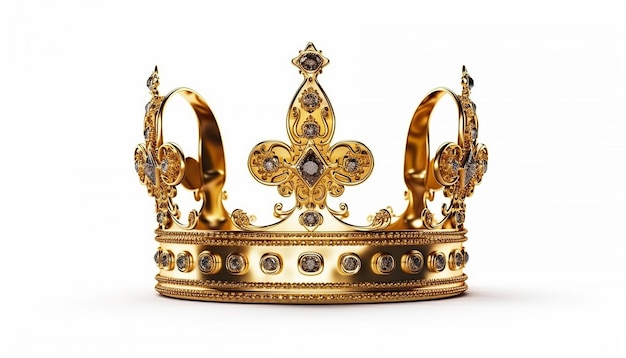 La couronne du roi isolée sur un fond blanc