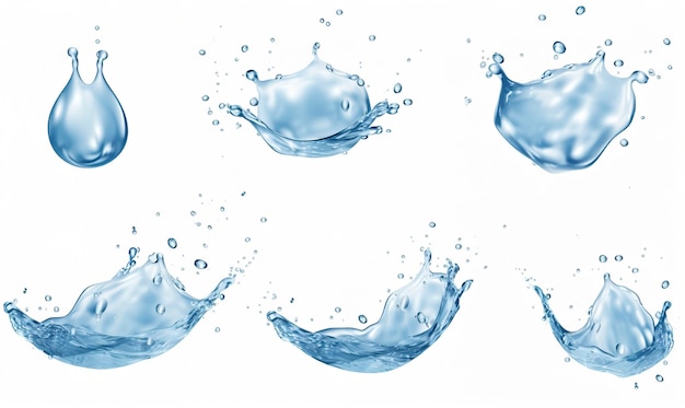 La couronne d'eau éclabousse de gouttes
