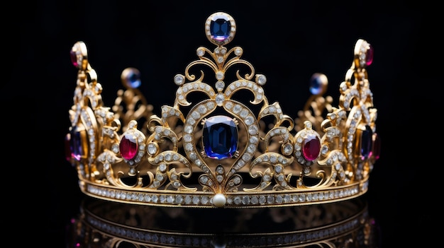 Une couronne luxueuse faite d'or