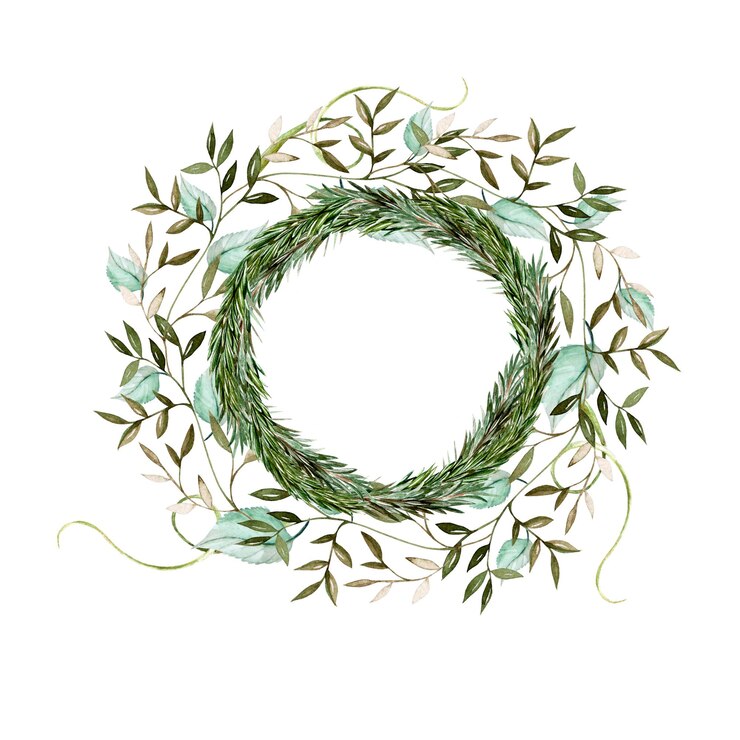 Photo couronne de mariage aquarelle ilustration