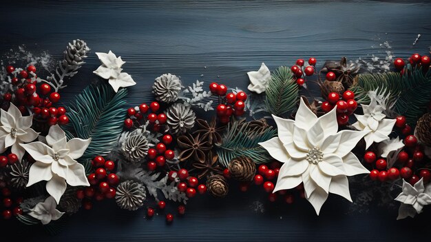 une couronne de Noël avec une étoile sur le dessus.