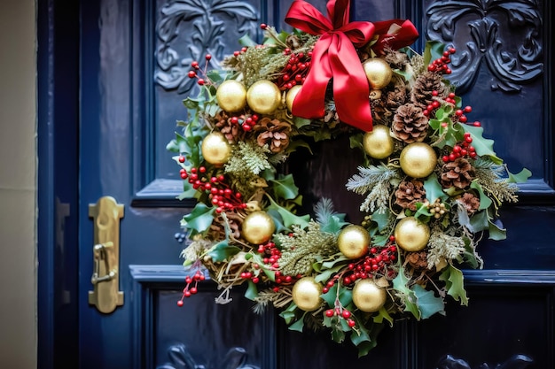 Couronne de Noël pour les célébrations de Noël AI générative