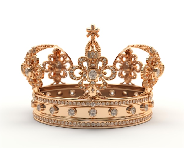 Photo une couronne en or avec des diamants dessus.