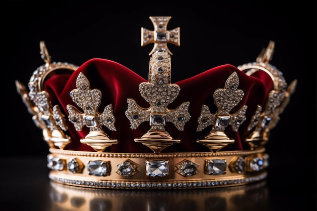 Une couronne d'or d'un roi ou d'une reine générative