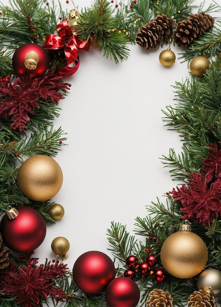 une couronne avec des ornements et des décorations sur un fond blanc