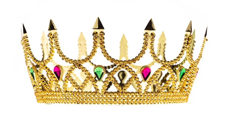 Photo la couronne de la princesse isolée sur un fond blanc