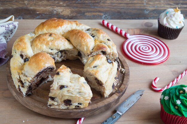 Couronne de raisins pour Noël