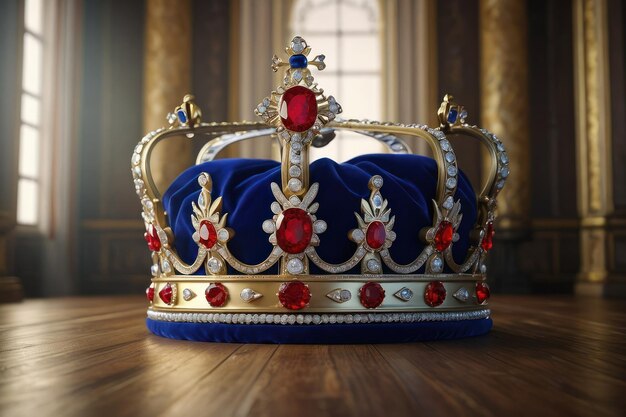 Photo une couronne royale élégante ornée de pierres précieuses