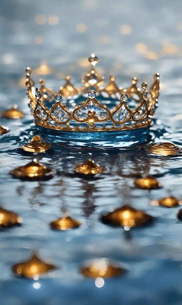 Photo une couronne royale entourée d'eau.
