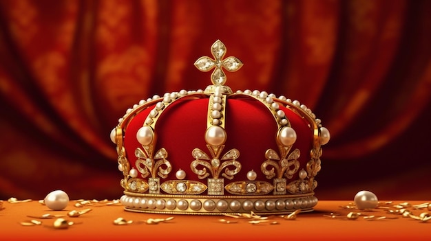 Couronne royale d'or IA générative