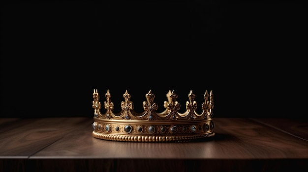 Photo couronne royale d'or de roi sur la table