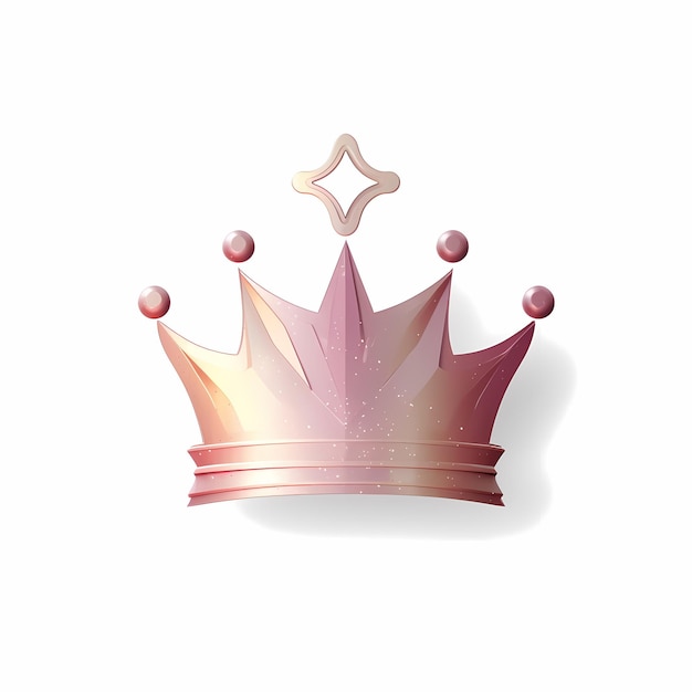 Une couronne royale rose et or