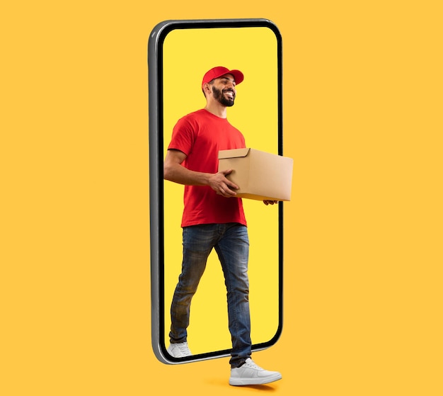 Le courrier arabe qui vient du studio de la boîte à écran de téléphone