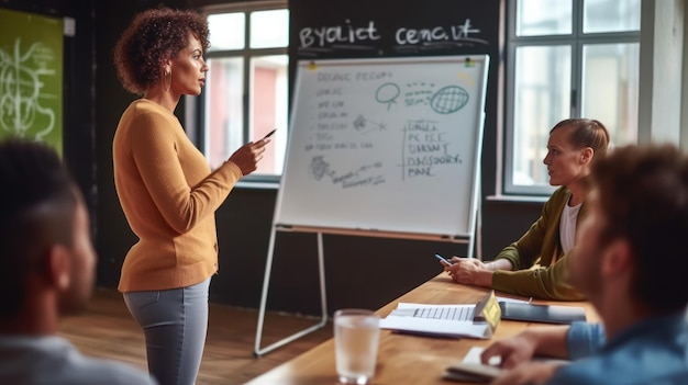 Cours de formation pédagogique avec enseignante