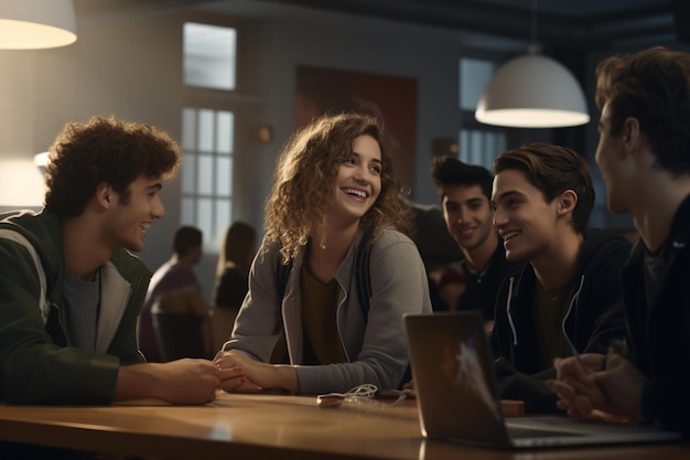 Cours de langue au lycée avec des étudiants pratiquant 00345 00