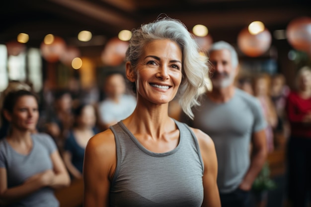 cours de remise en forme en groupe pour personnes âgées