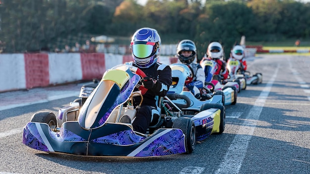 Photo course de championnat de karting